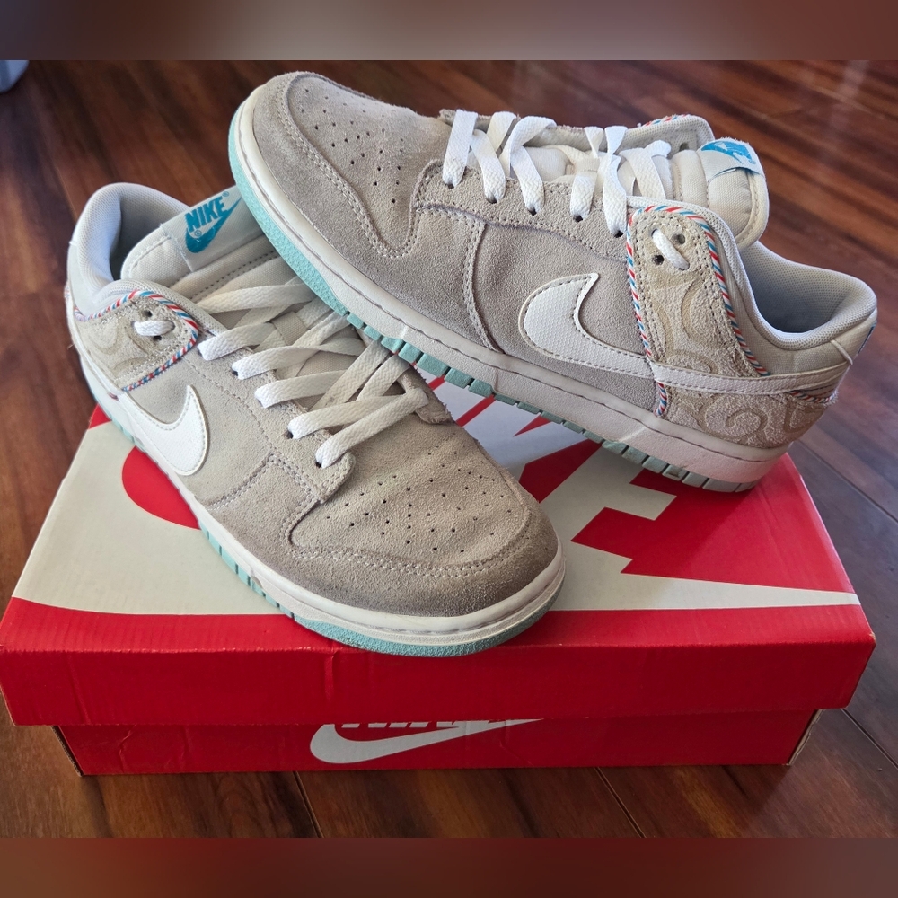 Men's Nike Dunk Low Retro SE 'Barbershop' Edition DH 7614 500 Size 7.5